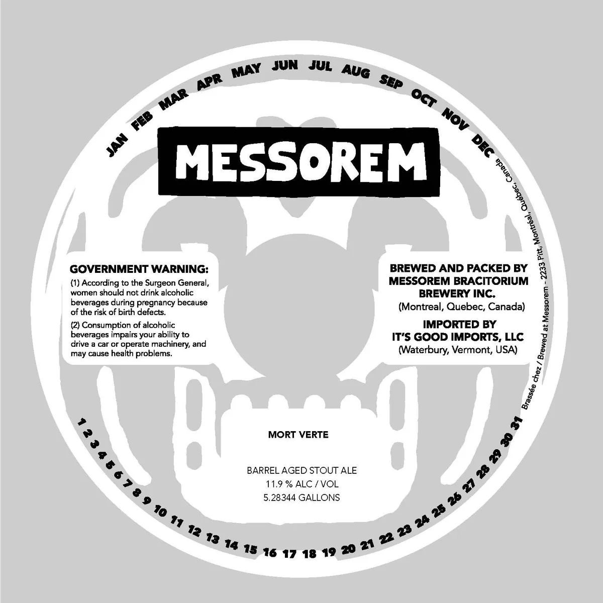 Mort Verte — full label as filed with TTB