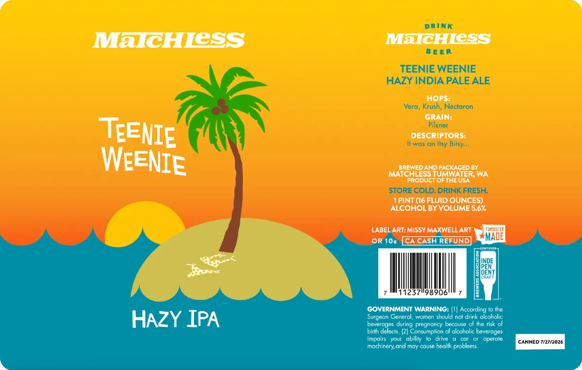 Teenie Weenie — full label as filed with TTB