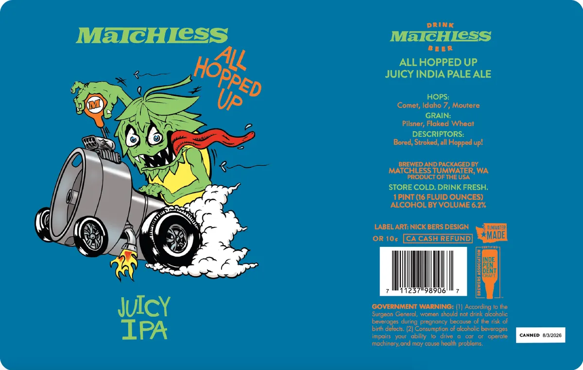 All Hopped Up — full label as filed with TTB