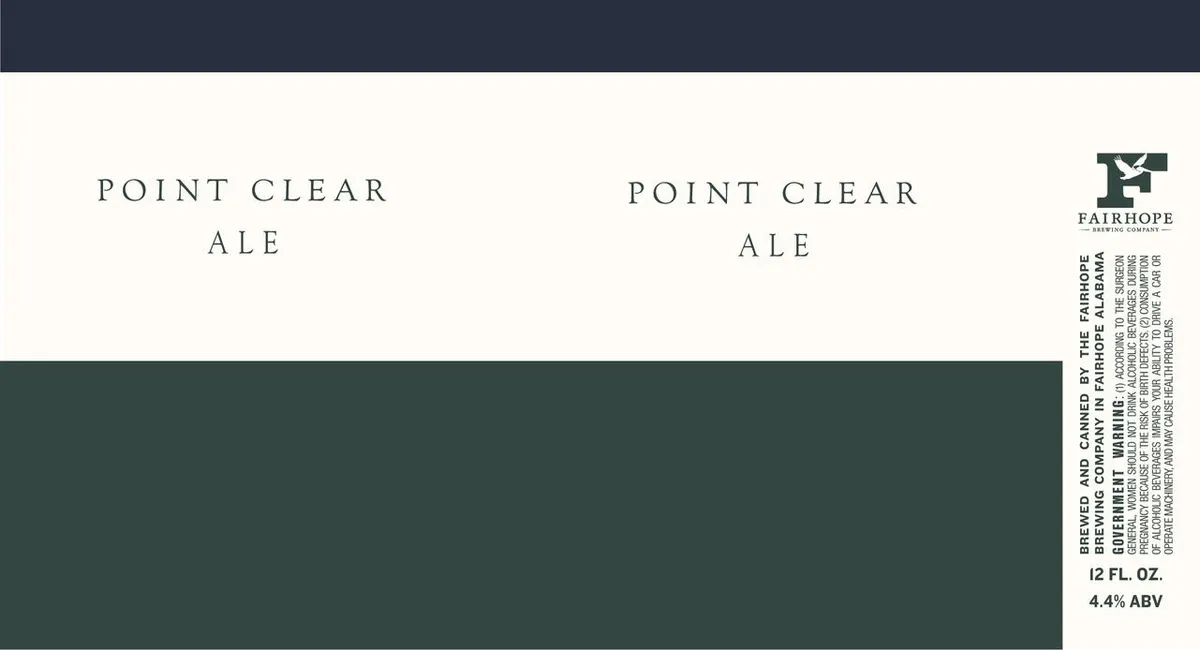 Point Clear Ale — full label as filed with TTB