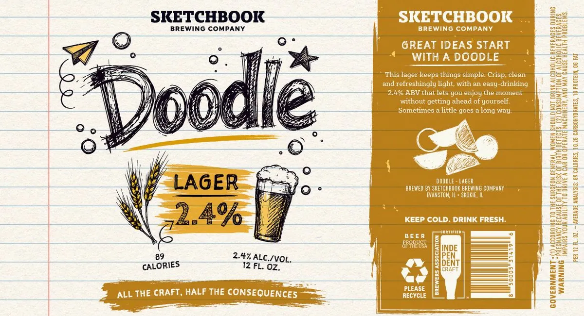 Doodle Lager — full label as filed with TTB