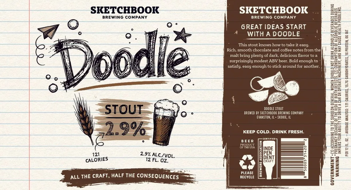 Doodle Stout — full label as filed with TTB