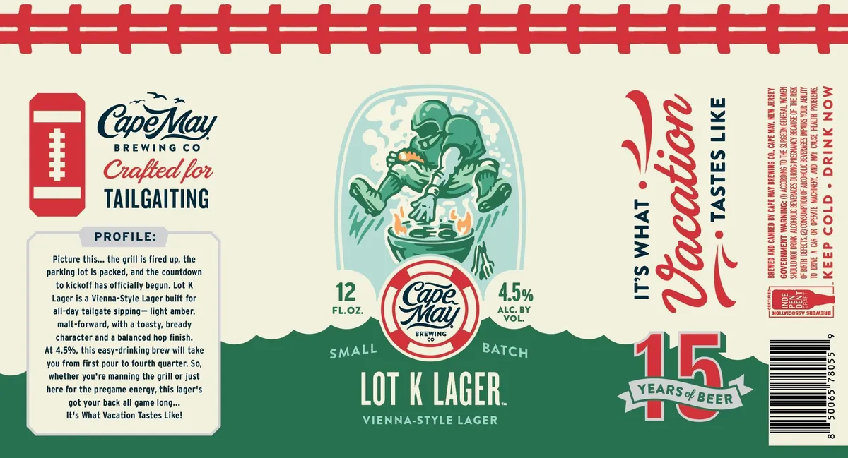 Lot K Lager — full label as filed with TTB
