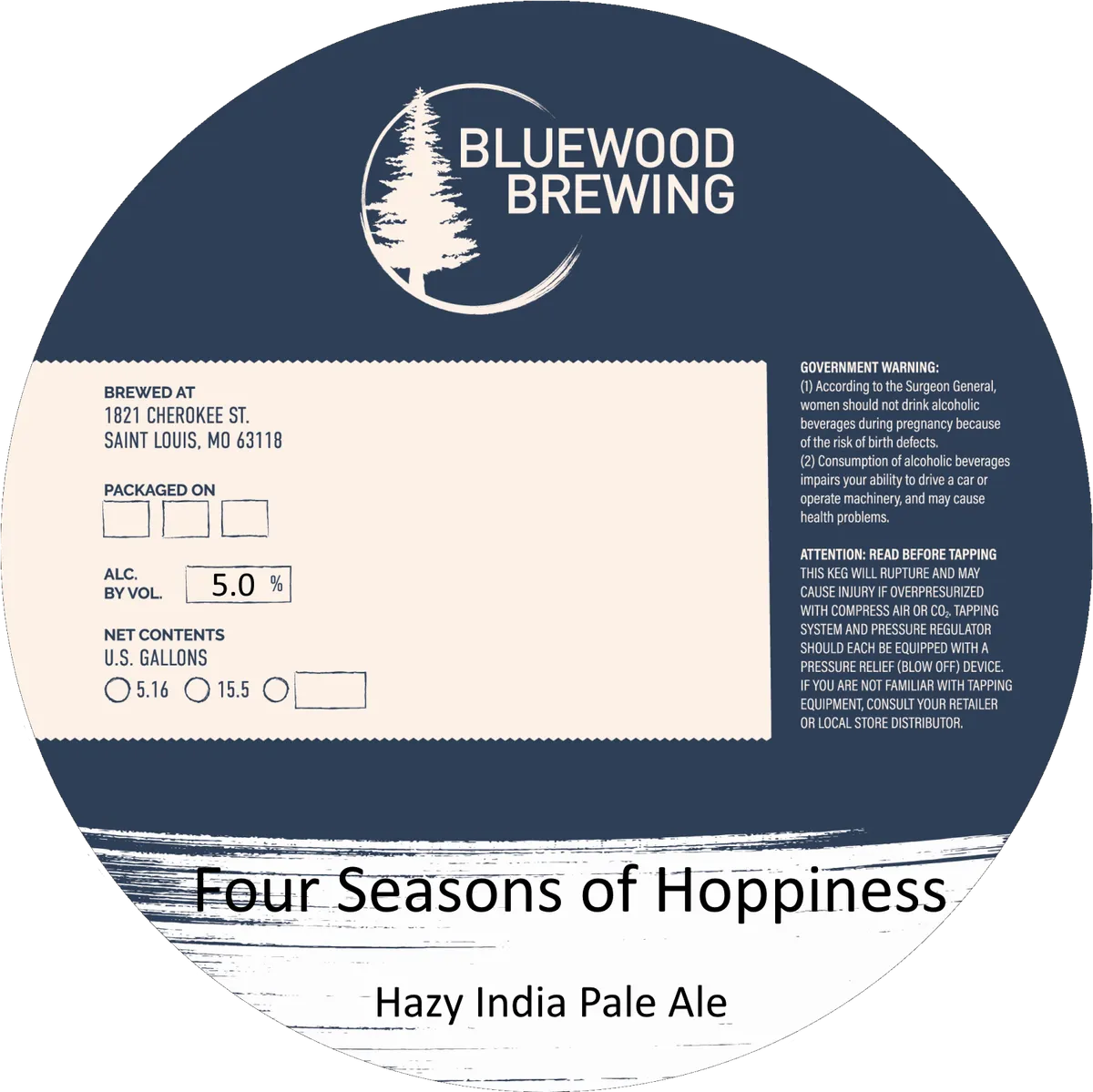 Four Seasons of Hoppiness — full label as filed with TTB