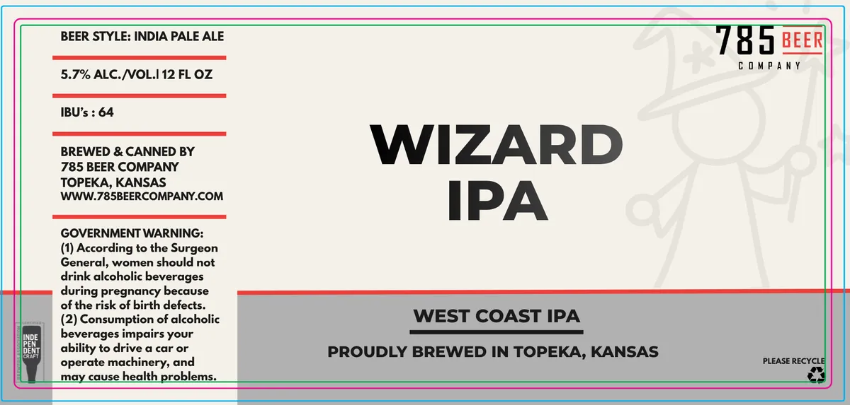 Wizard India Pale Ale — full label as filed with TTB