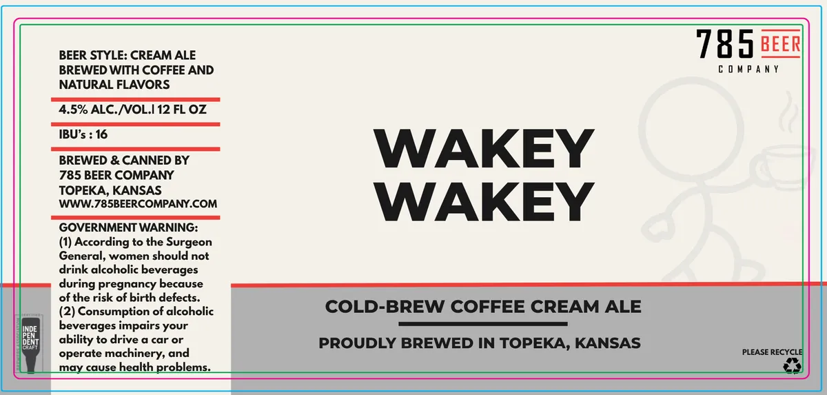 Wakey Wakey — full label as filed with TTB