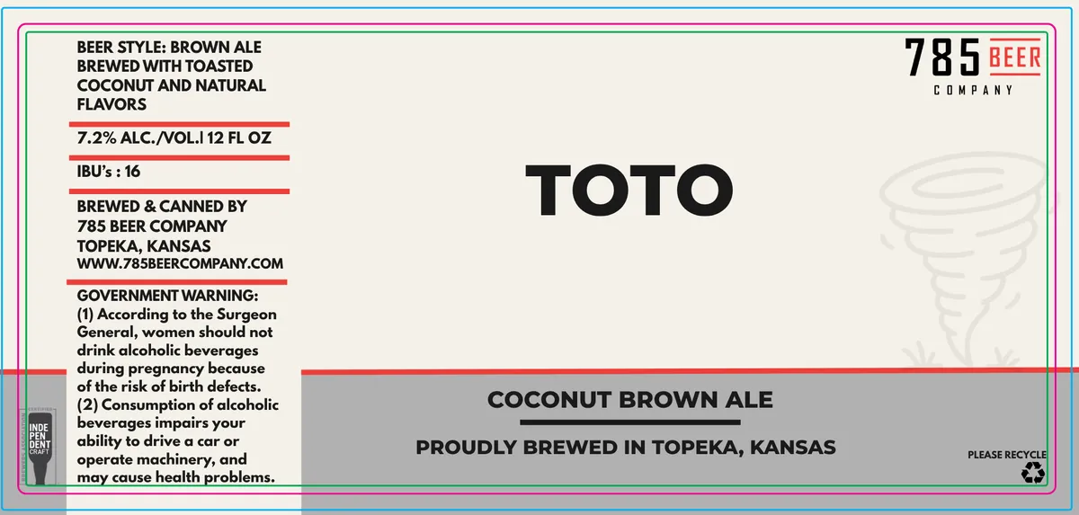 Toto — full label as filed with TTB