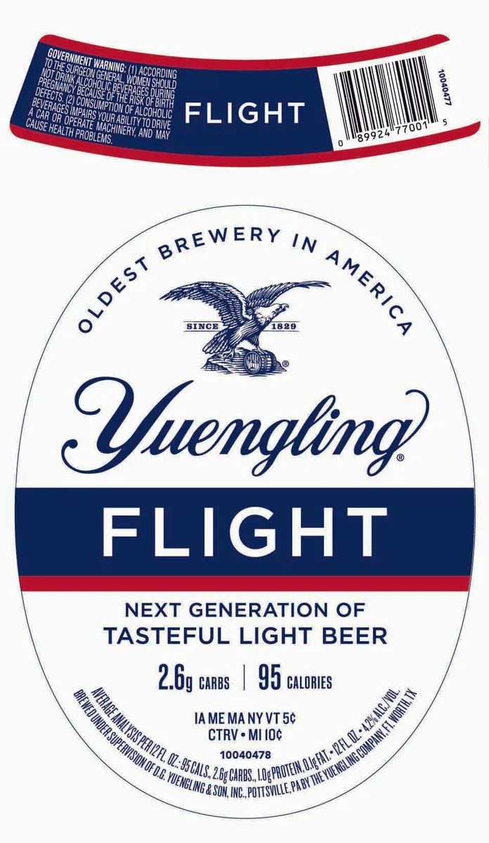 Yuengling Flight — full label as filed with TTB
