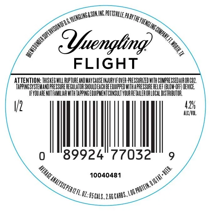 Yuengling Flight — full label as filed with TTB
