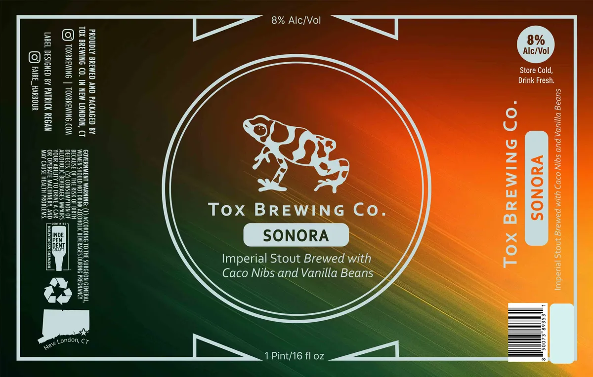 Sonora — full label as filed with TTB