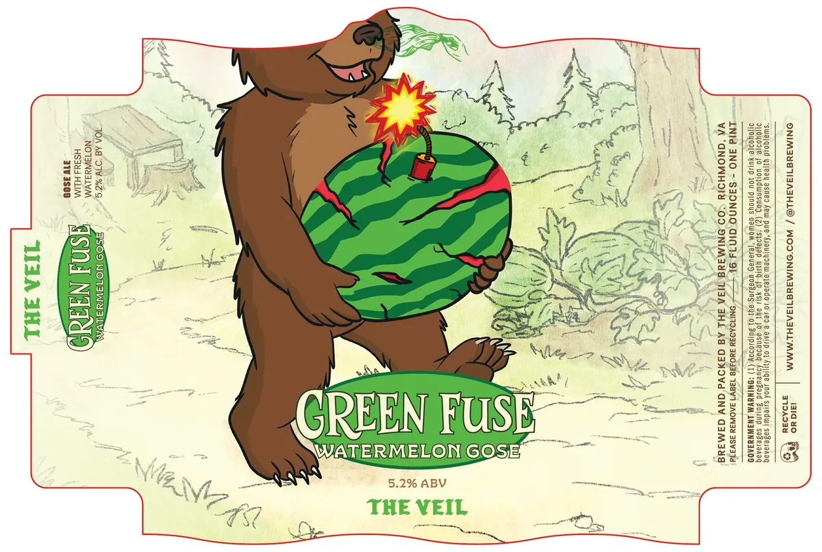 Green Fuse Watermelon Gose — full label as filed with TTB