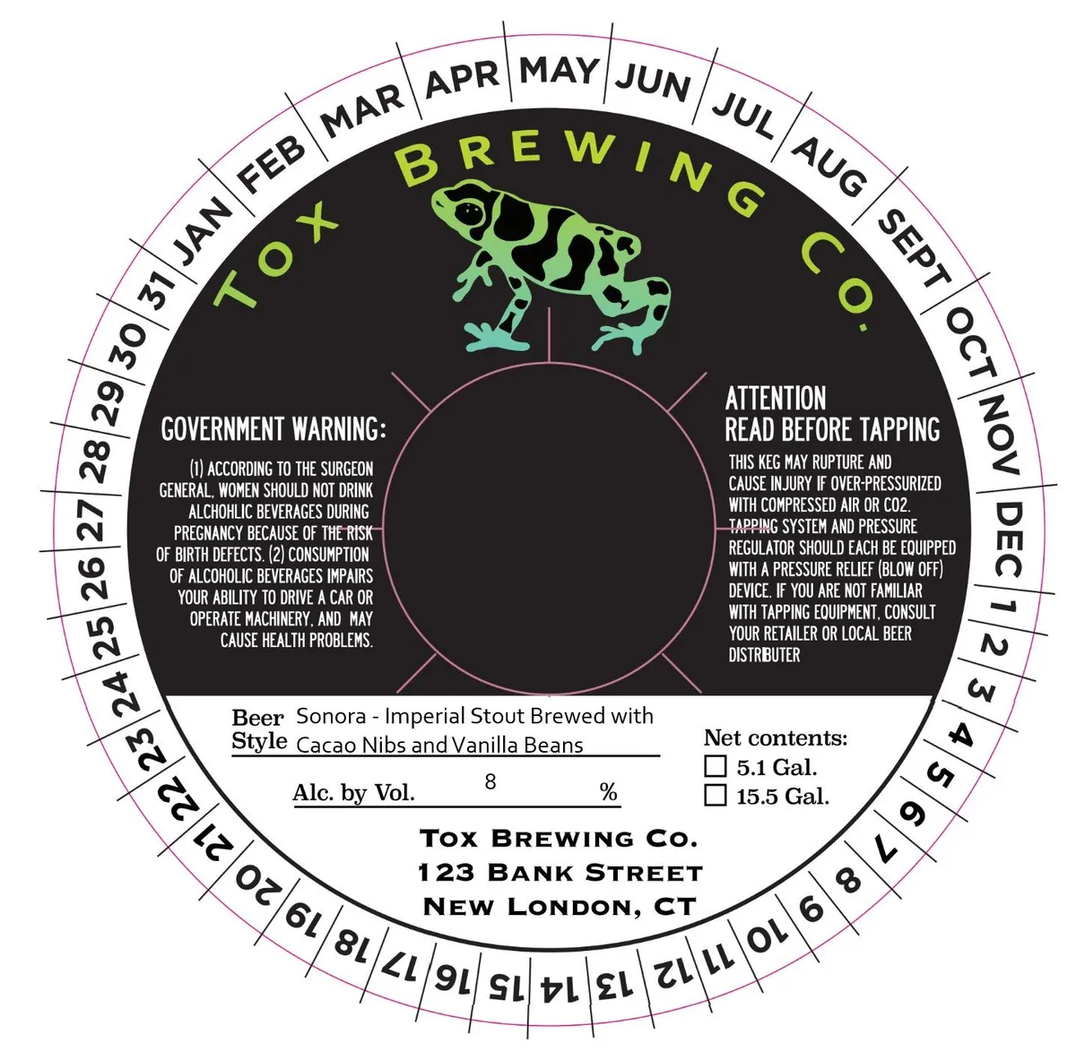 Beer Sonora — full label as filed with TTB