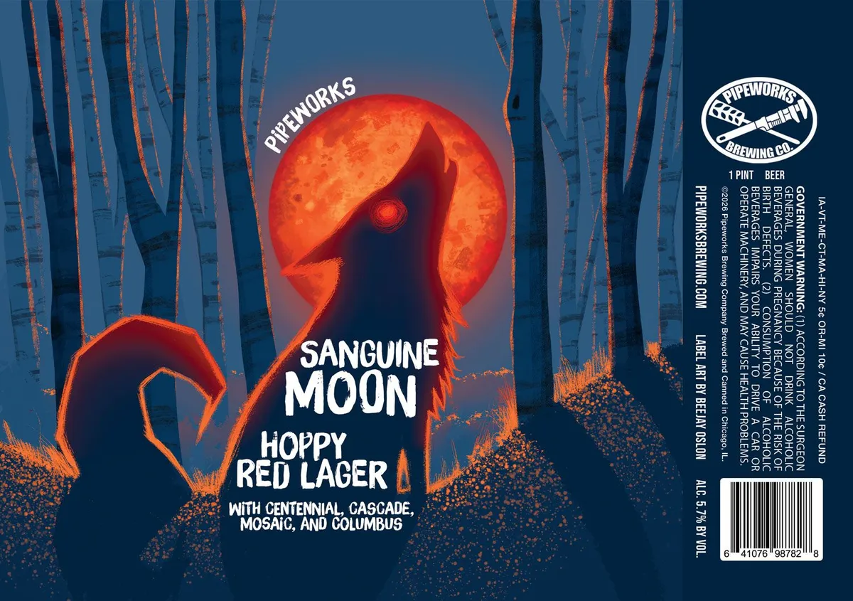 Sanguine Moon — full label as filed with TTB