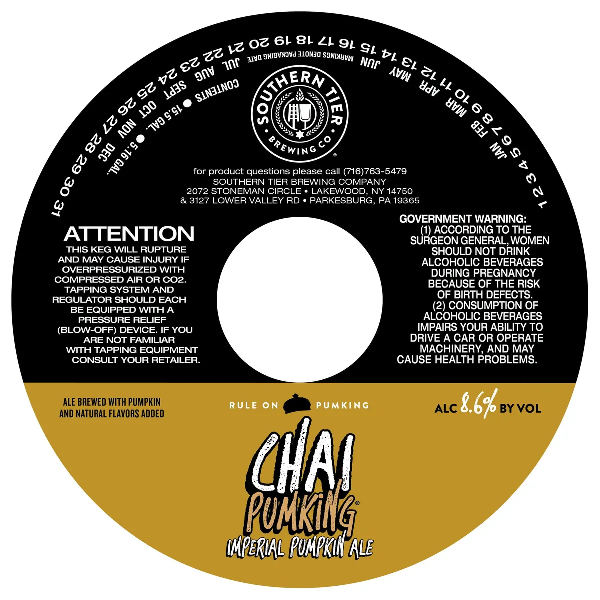Chai Pumking — full label as filed with TTB