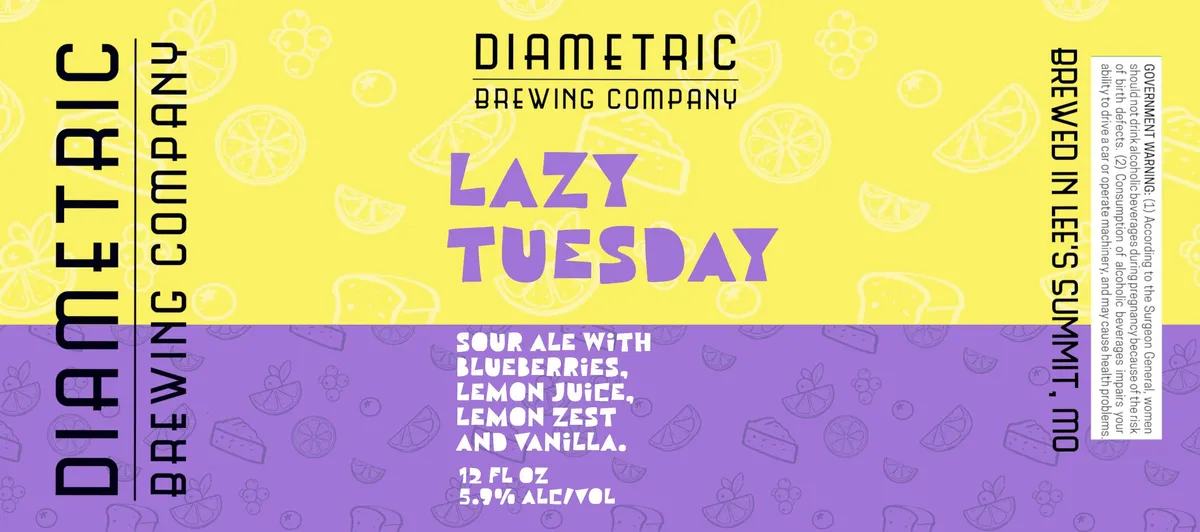 Lazy Tuesday — full label as filed with TTB