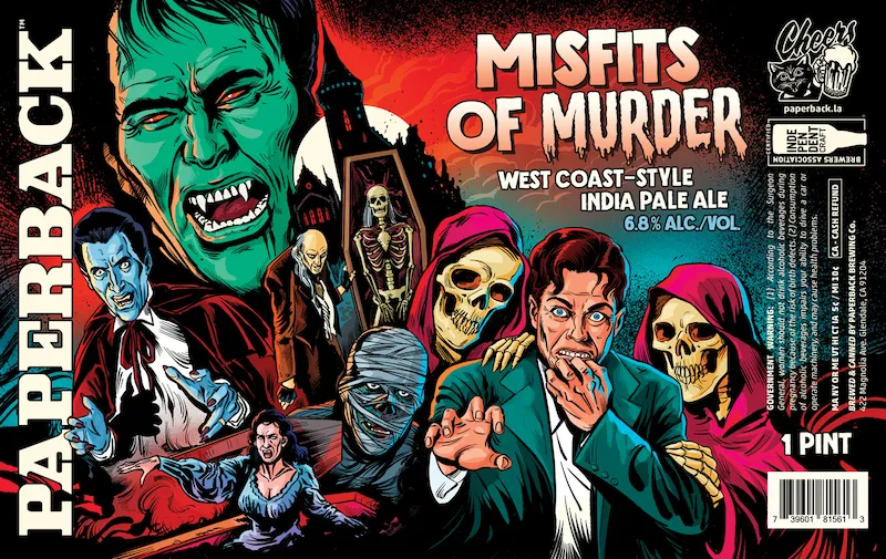 Misfits of Murder — full label as filed with TTB