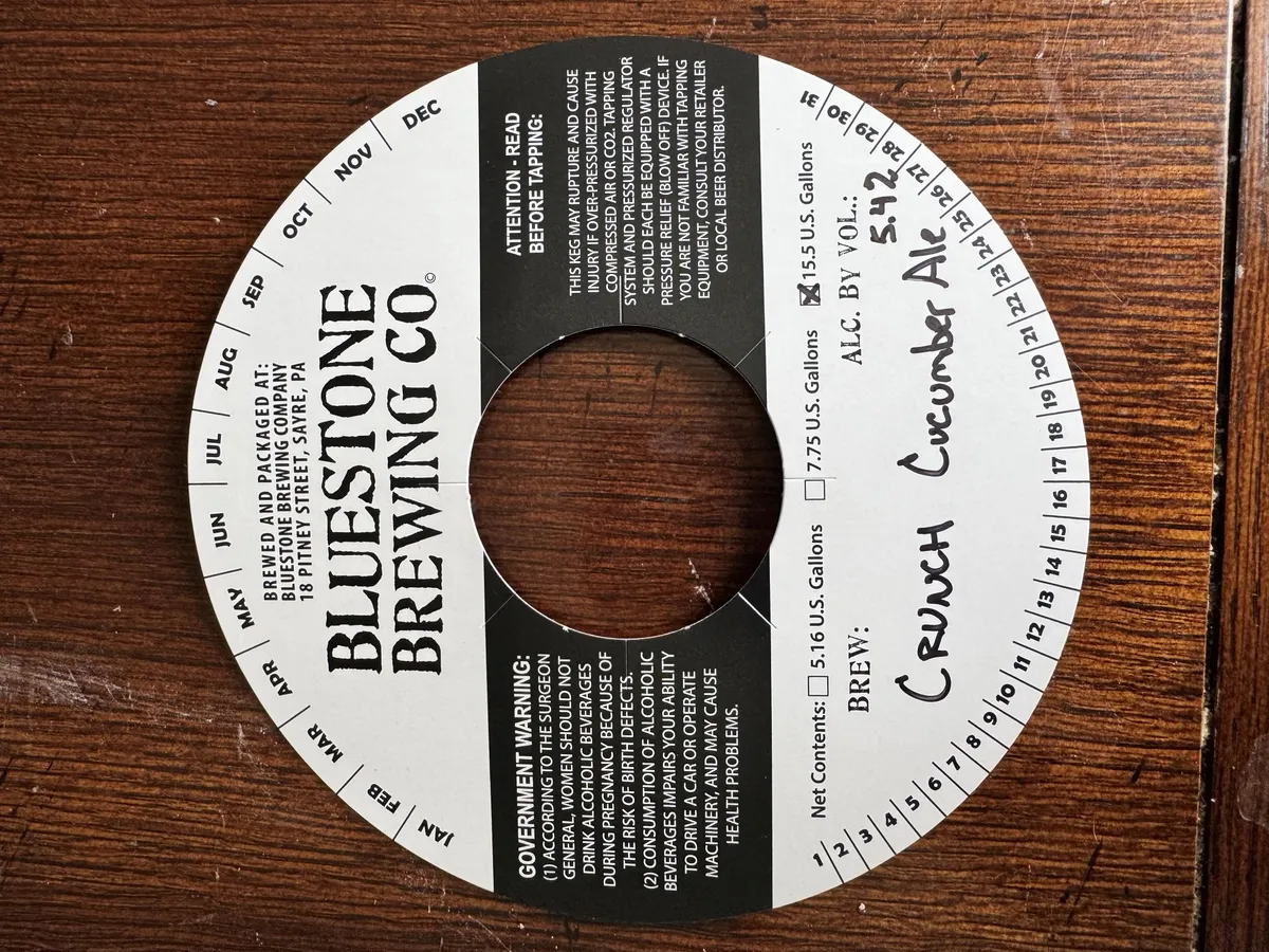 Crunch Cucumber Ale — full label as filed with TTB