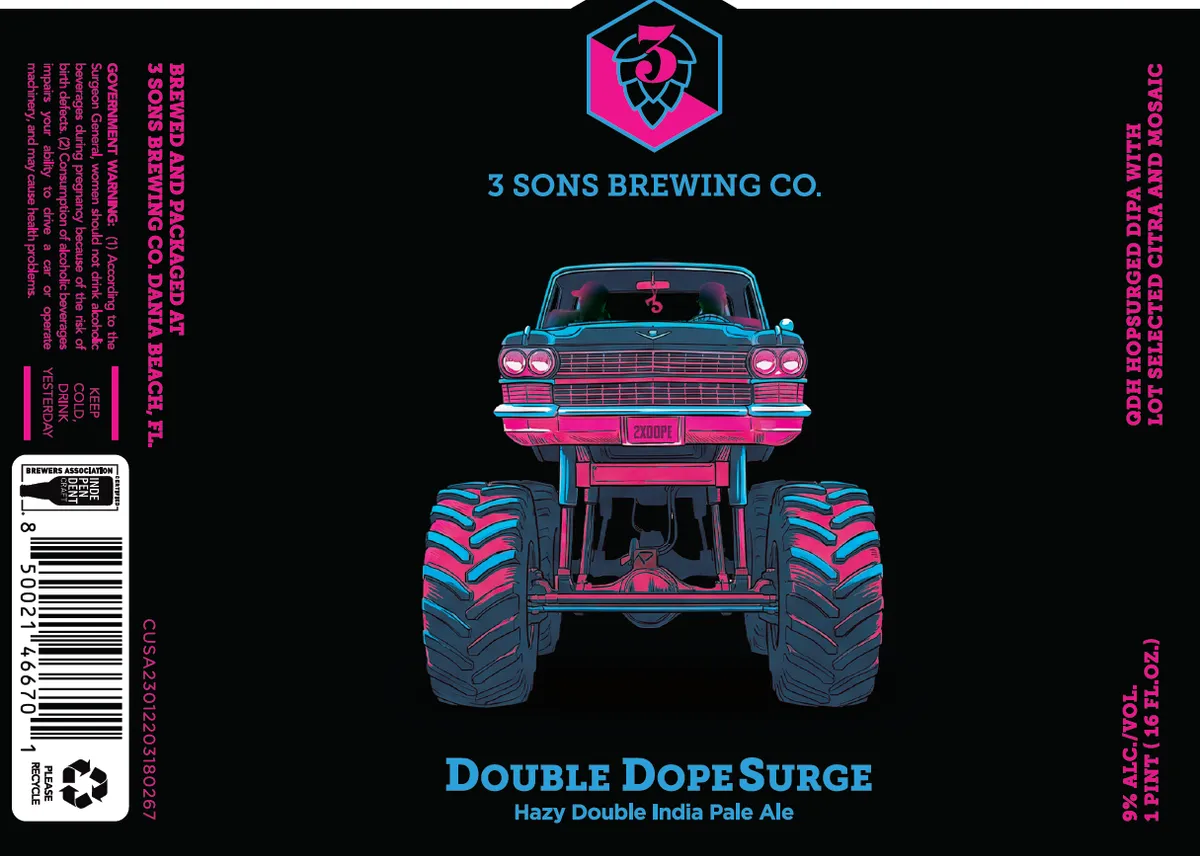 Double DopeSurge — full label as filed with TTB