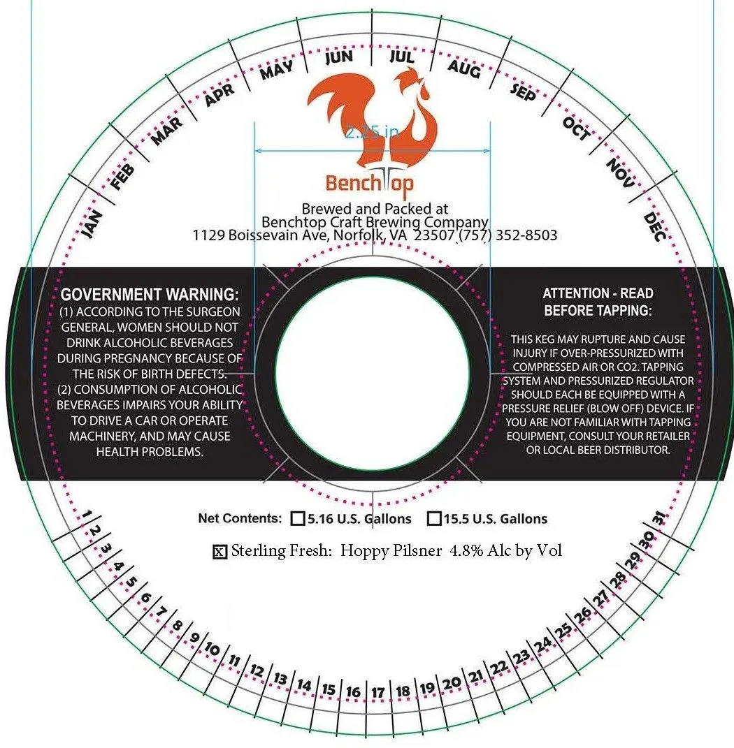 Sterling Fresh — full label as filed with TTB