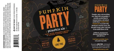 Pumpkin Party label
