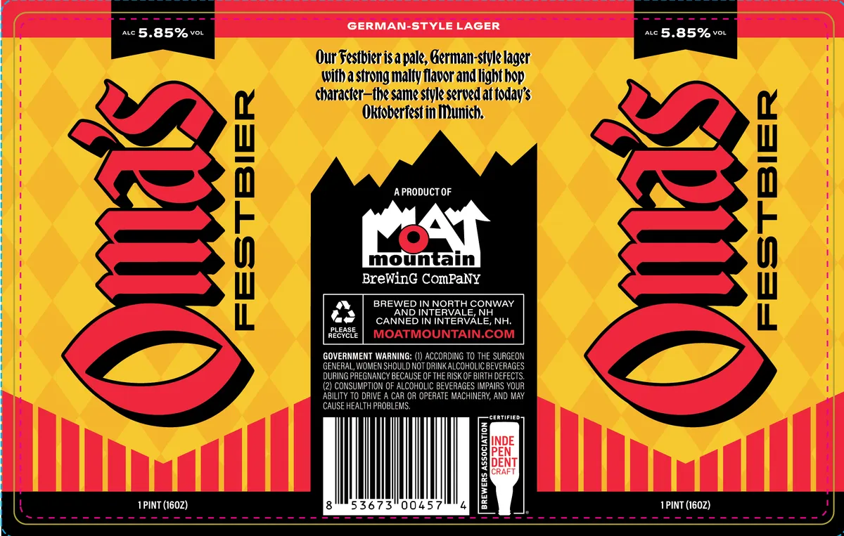 Oma's Festbier — full label as filed with TTB
