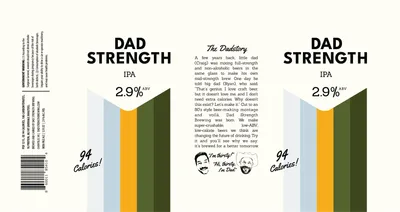 Dad Strength IPA label