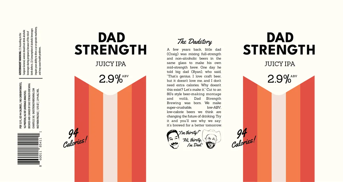 Dad Strength Juicy IPA — full label as filed with TTB