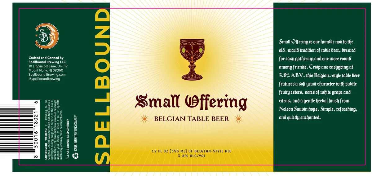 Small Offering — full label as filed with TTB