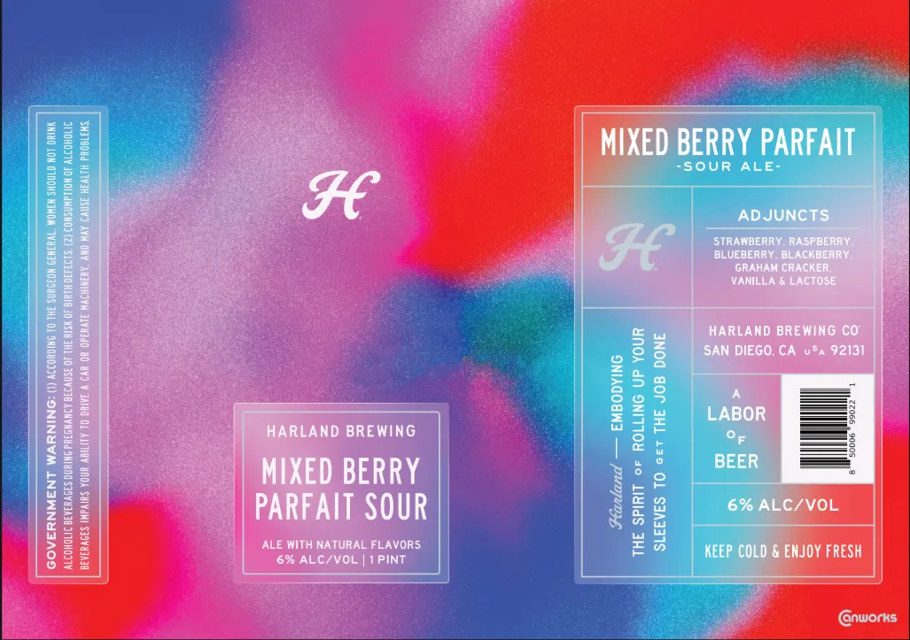 Mixed Berry Parfait Sour — full label as filed with TTB
