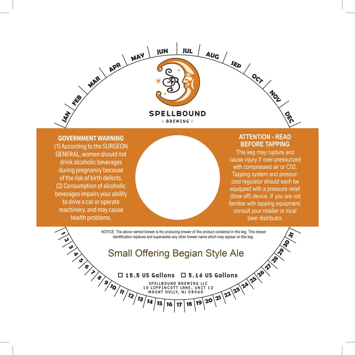 Small Offering Belgian Style Ale — full label as filed with TTB