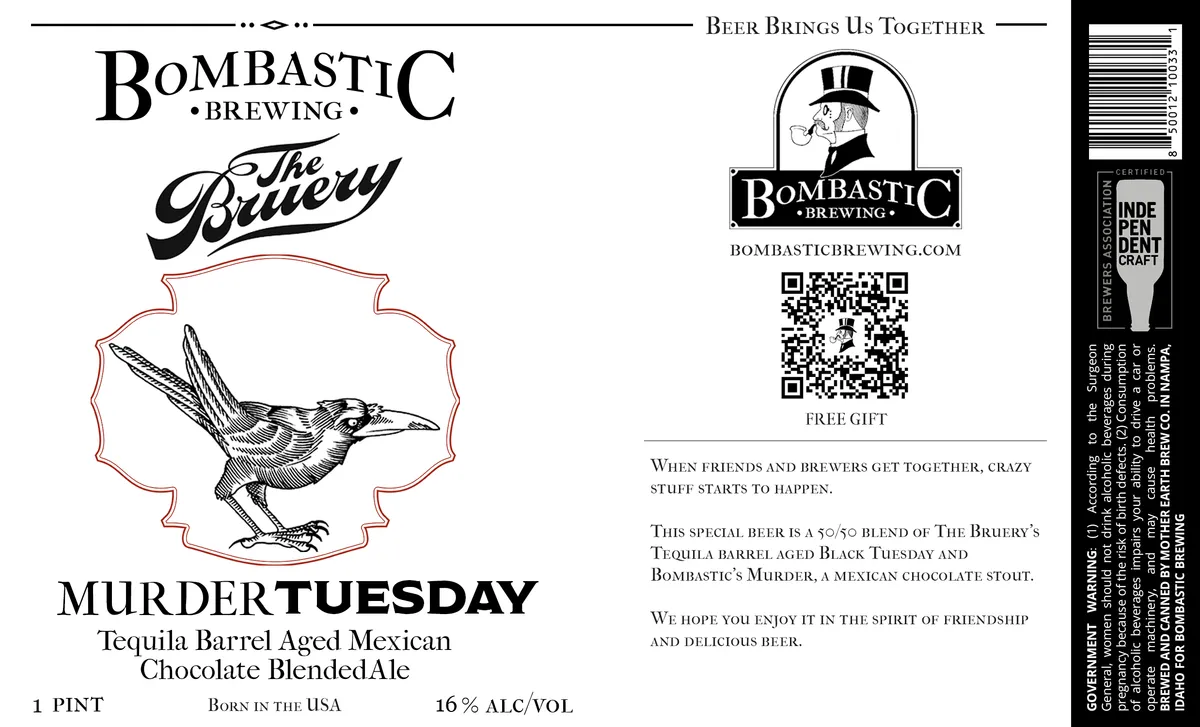 Murder Tuesday — full label as filed with TTB