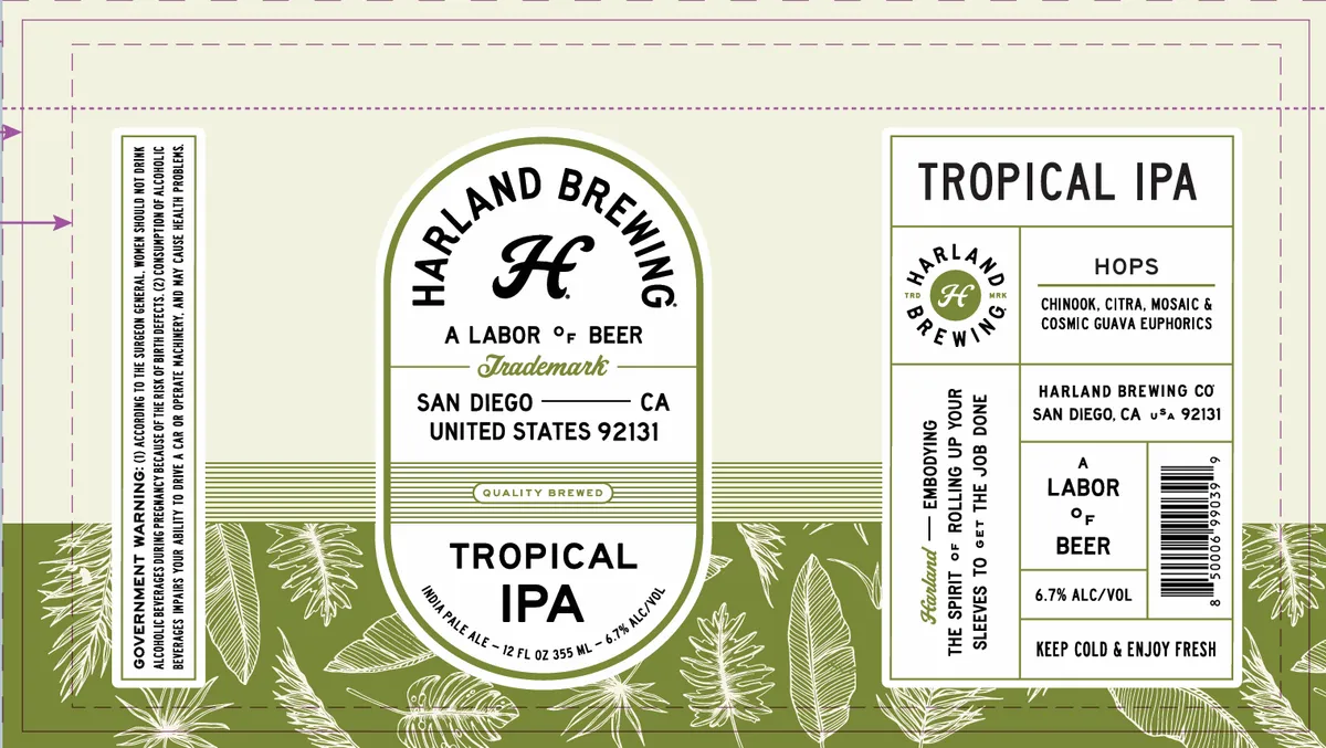 Tropical IPA — full label as filed with TTB