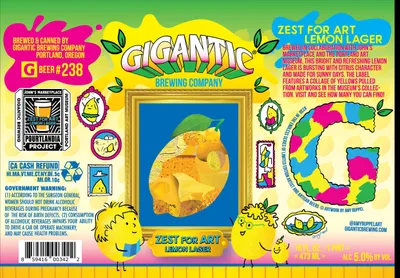 Zest for Art Lemon Lager label