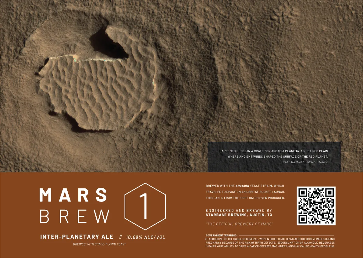 Mars Brew 1 label
