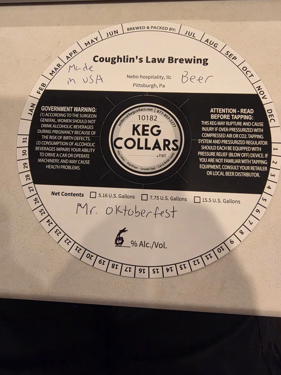 Mr. Oktoberfest — full label as filed with TTB