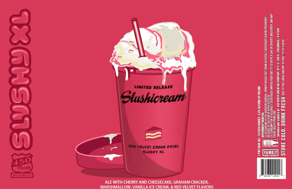 Red Velvet Creme Swirl Slushy XL — full label as filed with TTB