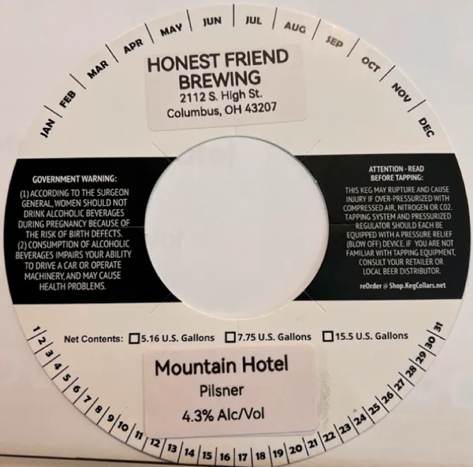 Mountain Hotel — full label as filed with TTB