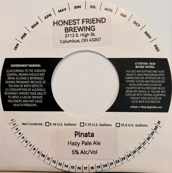 Pinata — full label as filed with TTB