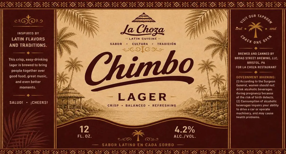 Chimbo Lager — full label as filed with TTB
