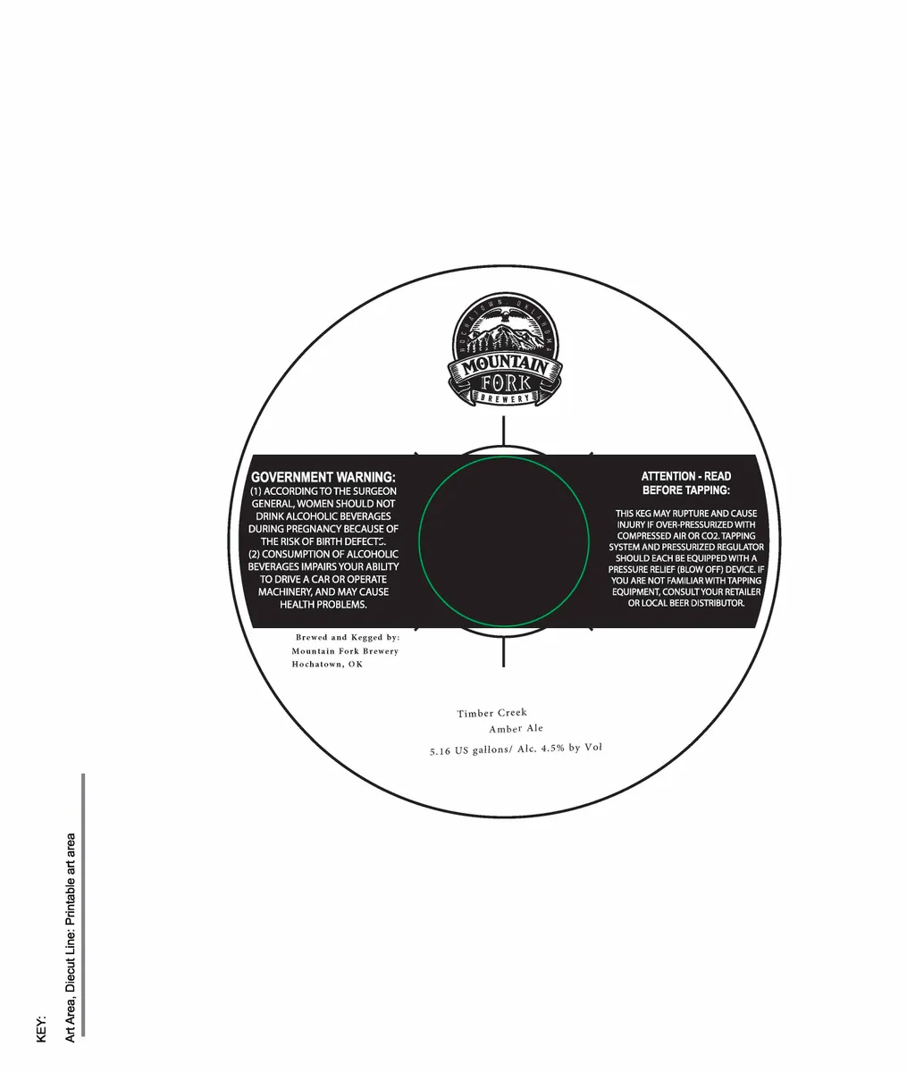 Timber Creek Amber Ale — full label as filed with TTB