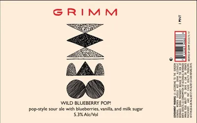 Wild Blueberry Pop! label