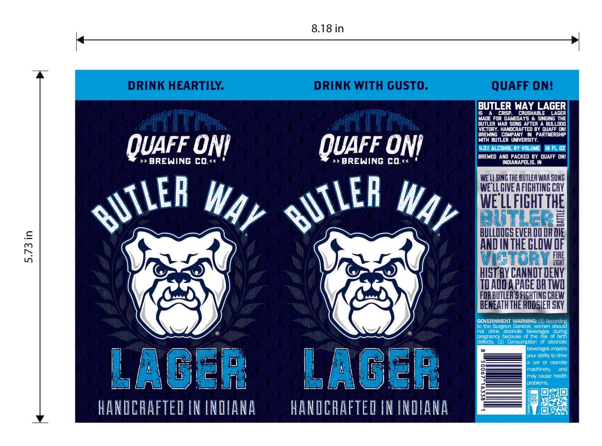 Butler Way Lager — full label as filed with TTB
