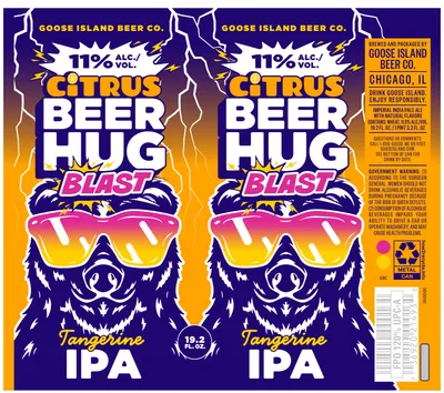 Citrus Beer Hug Blast label