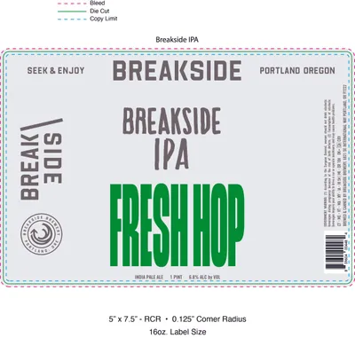 Fresh Hop Breakside IPA label