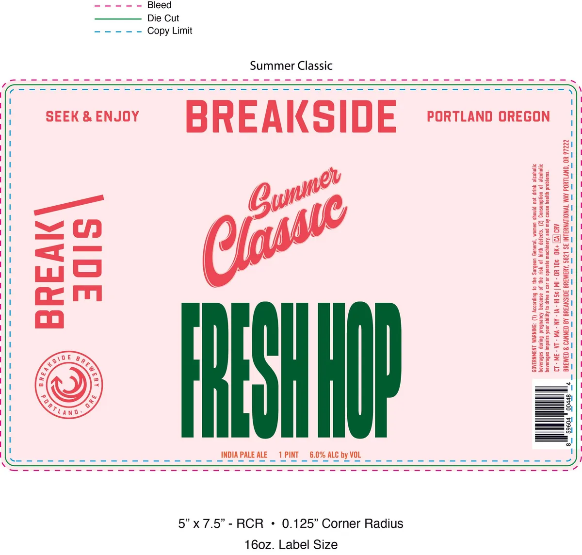 Fresh Hop Summer Classic — full label as filed with TTB