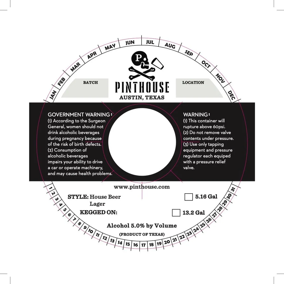 House Beer — full label as filed with TTB