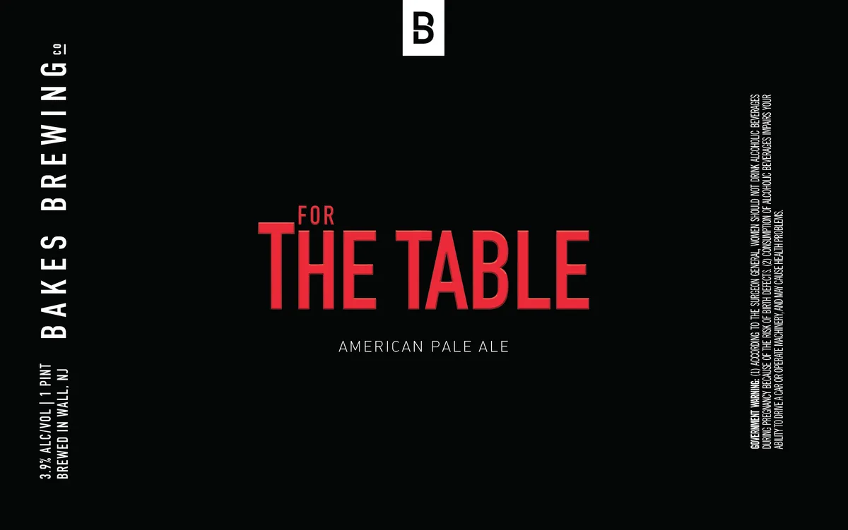 For the Table — full label as filed with TTB