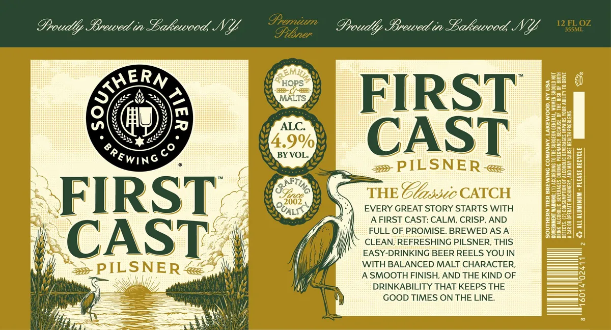 First Cast Pilsner — full label as filed with TTB