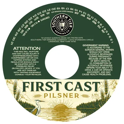 First Cast Pilsner label