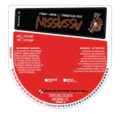 Assassin Coconut, Walnut & Vanilla label